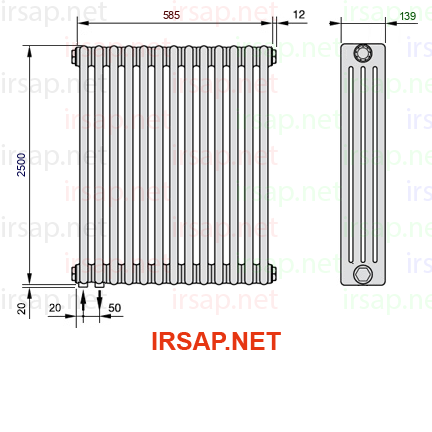 Радиатор IRSAP Tesi 42500/13 T18 CL 01